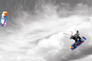 Christophe Tack on the 2015 Liquid Force HIFI-X kite and element kiteboard during a handle pass 